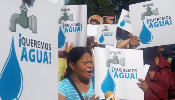 Protesta por agua en Soyapango